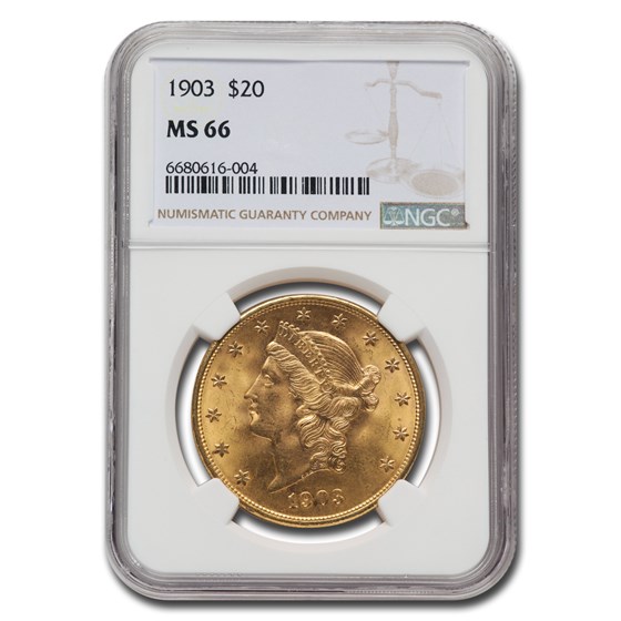 1903 $20 Liberty Gold Double Eagle MS-66 NGC 1903 $20 Liberty Gold Double Eagle MS-66 NGC